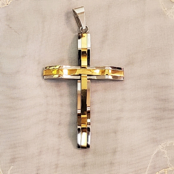 Stainless Steel Cross Pendant - Picture 1 of 9